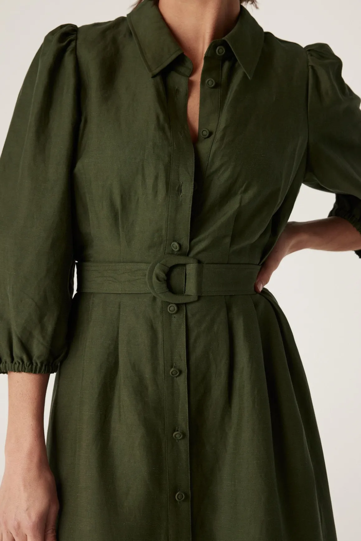 Manly Midi Dress - Olive