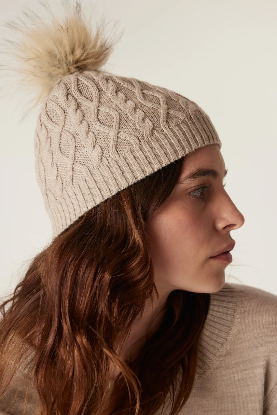Merino Beanie - Pebble