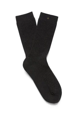 Merino Ribbed Sock - Charcoal