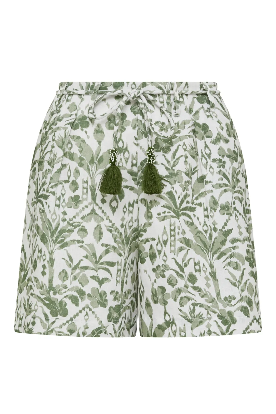 Oasis Linen Short - Palm Print