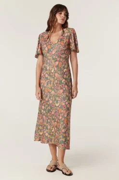 Poppy Midi Dress - Paisley