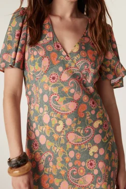 Poppy Midi Dress - Paisley