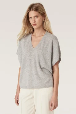 Pure Cashmere Relaxed Top - Grey Marle