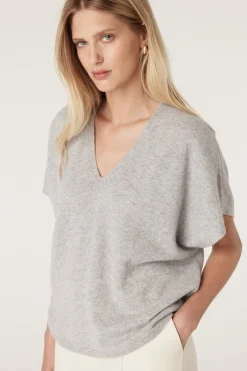 Pure Cashmere Relaxed Top - Grey Marle
