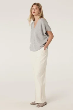 Pure Cashmere Relaxed Top - Grey Marle