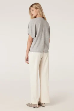 Pure Cashmere Relaxed Top - Grey Marle