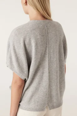 Pure Cashmere Relaxed Top - Grey Marle