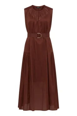 Salma Voile Dress - Rust