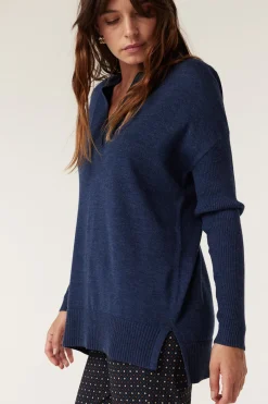 Sara Merino Jumper - Denim Blue