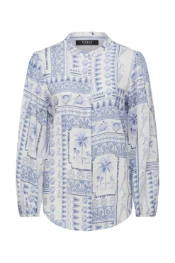 Seychelles Linen Shirt - Mermaid Print