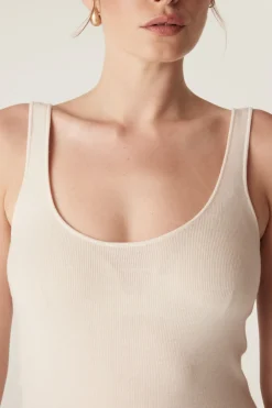Superfine Merino Singlet - Ecru