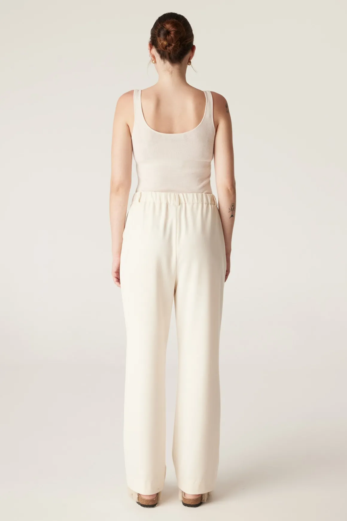 Superfine Merino Singlet - Ecru