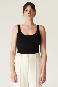Superfine Merino Singlet - Black