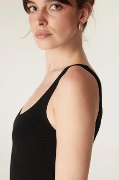 Superfine Merino Singlet - Black