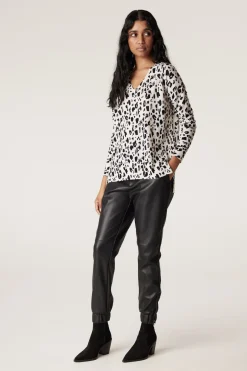 Superfine Print V Jumper - Black Print