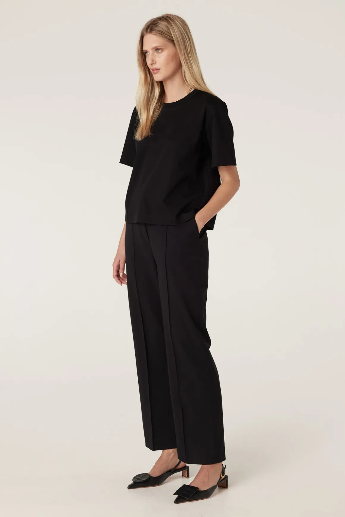 Tate Wide Leg Pant - Black