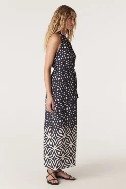 Temple Halter Neck Dress - Mosaic Print