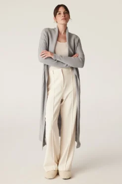 The Beaumont Merino Cardigan - Grey Marle