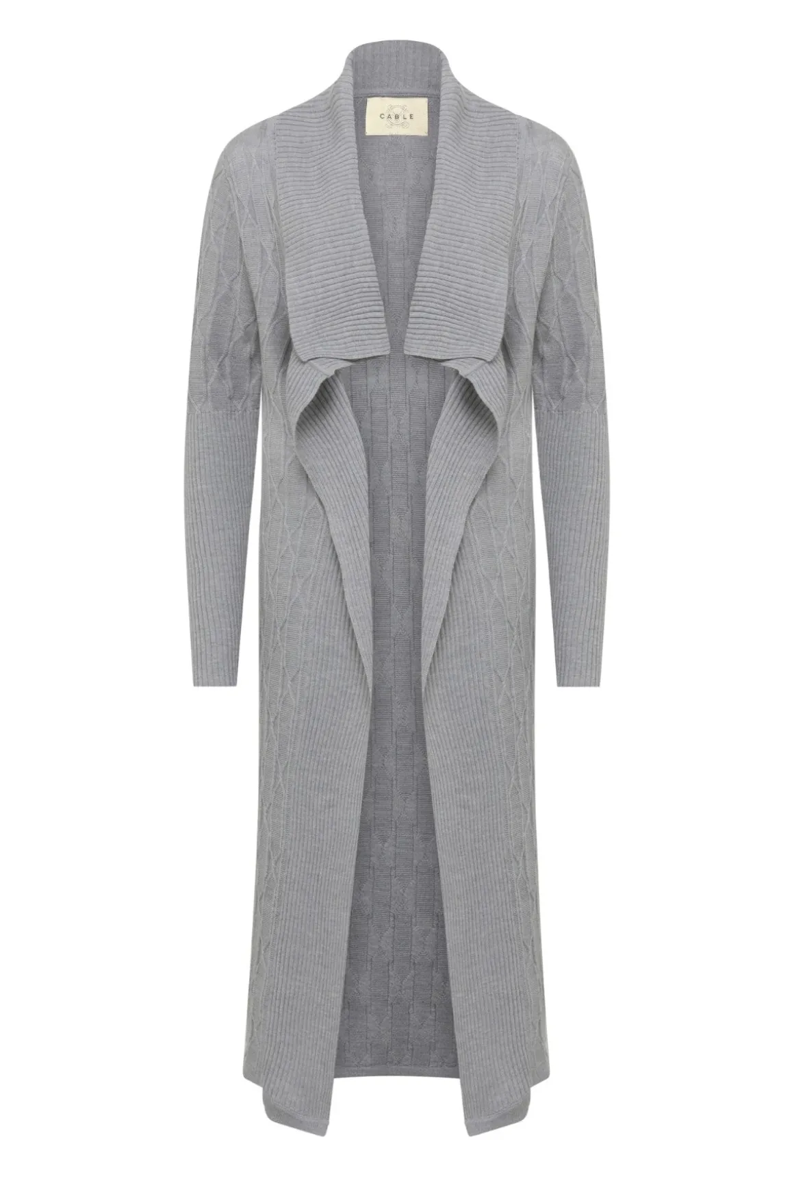 The Beaumont Merino Cardigan - Grey Marle