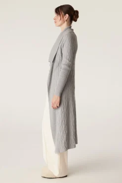 The Beaumont Merino Cardigan - Grey Marle
