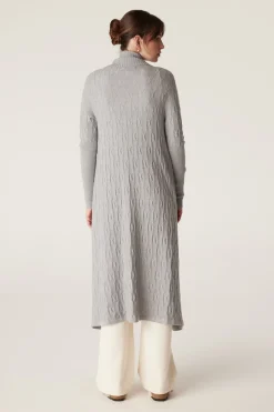 The Beaumont Merino Cardigan - Grey Marle