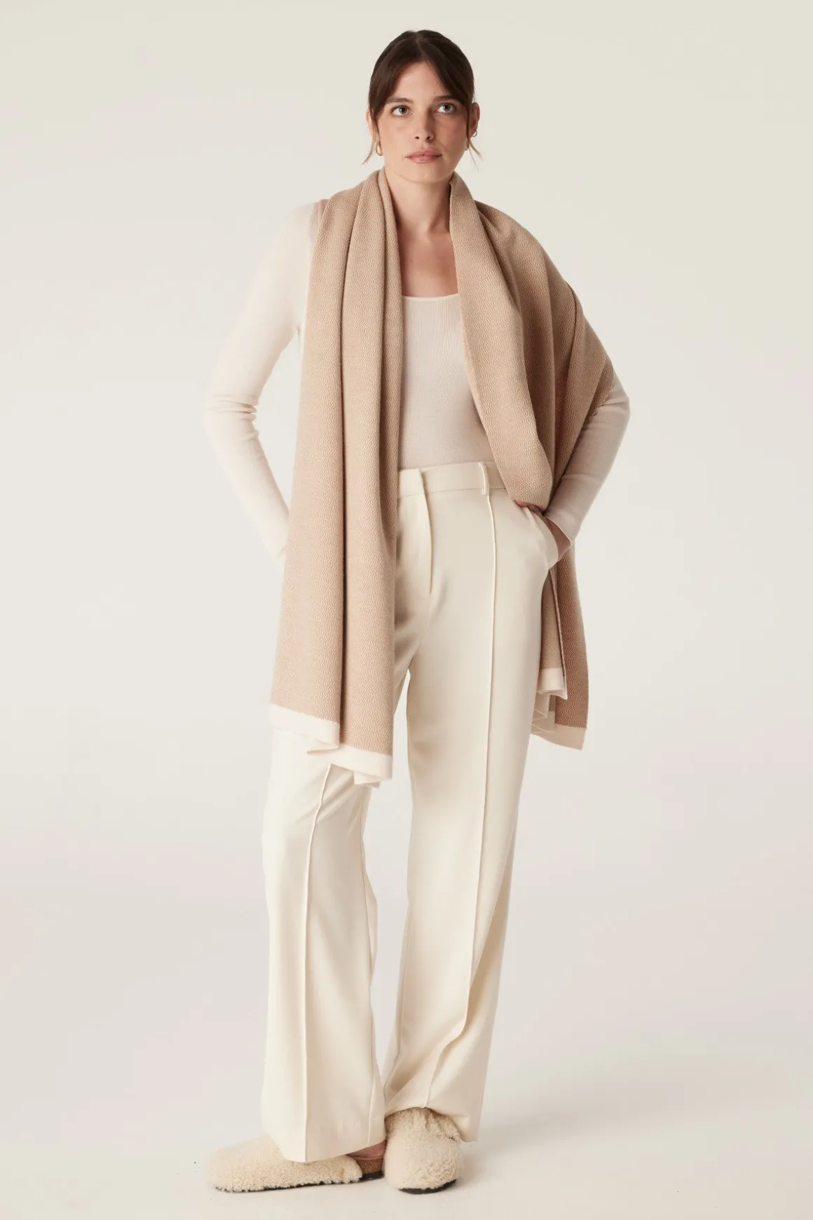 The Bellarine Merino Wrap - Camel