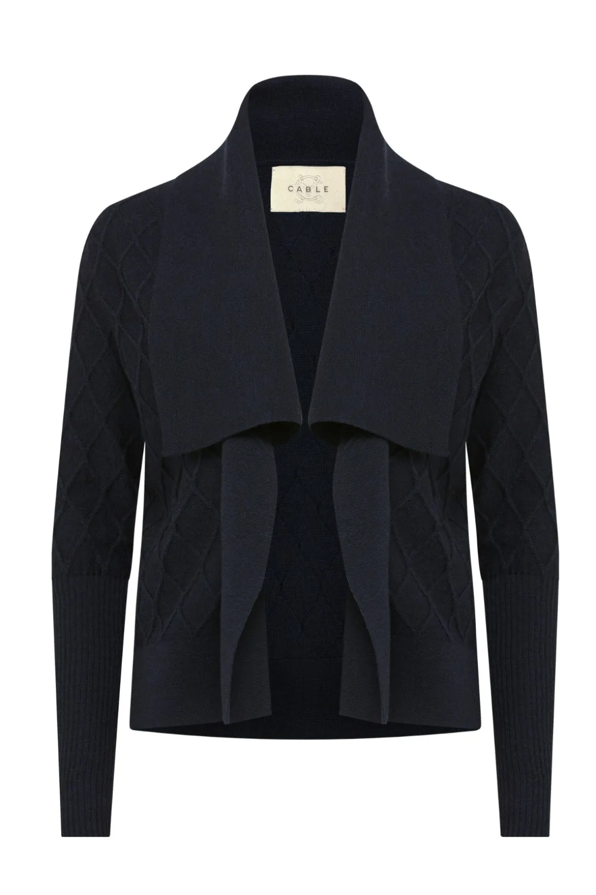 The Elizabeth Merino Cardigan - Midnight Navy