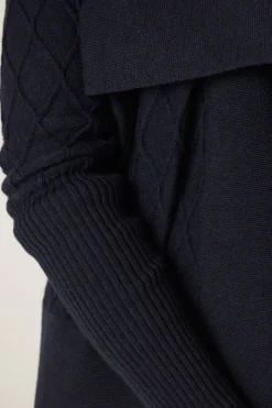 The Elizabeth Merino Cardigan - Midnight Navy