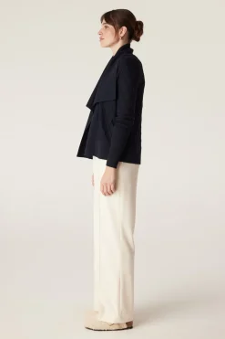 The Elizabeth Merino Cardigan - Midnight Navy