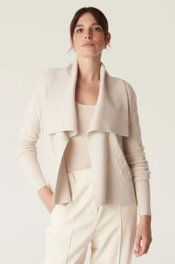 The Elizabeth Merino Cardigan - Antique White