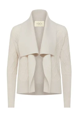 The Elizabeth Merino Cardigan - Antique White