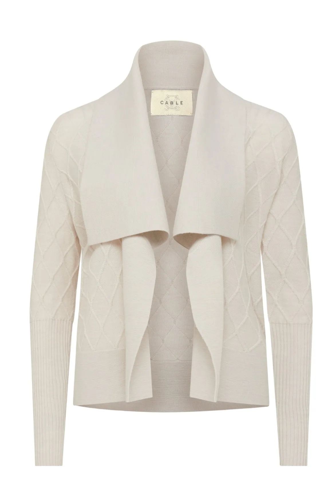 The Elizabeth Merino Cardigan - Antique White