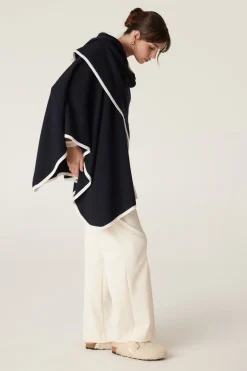 The Glenelg Merino Cape - Midnight Navy