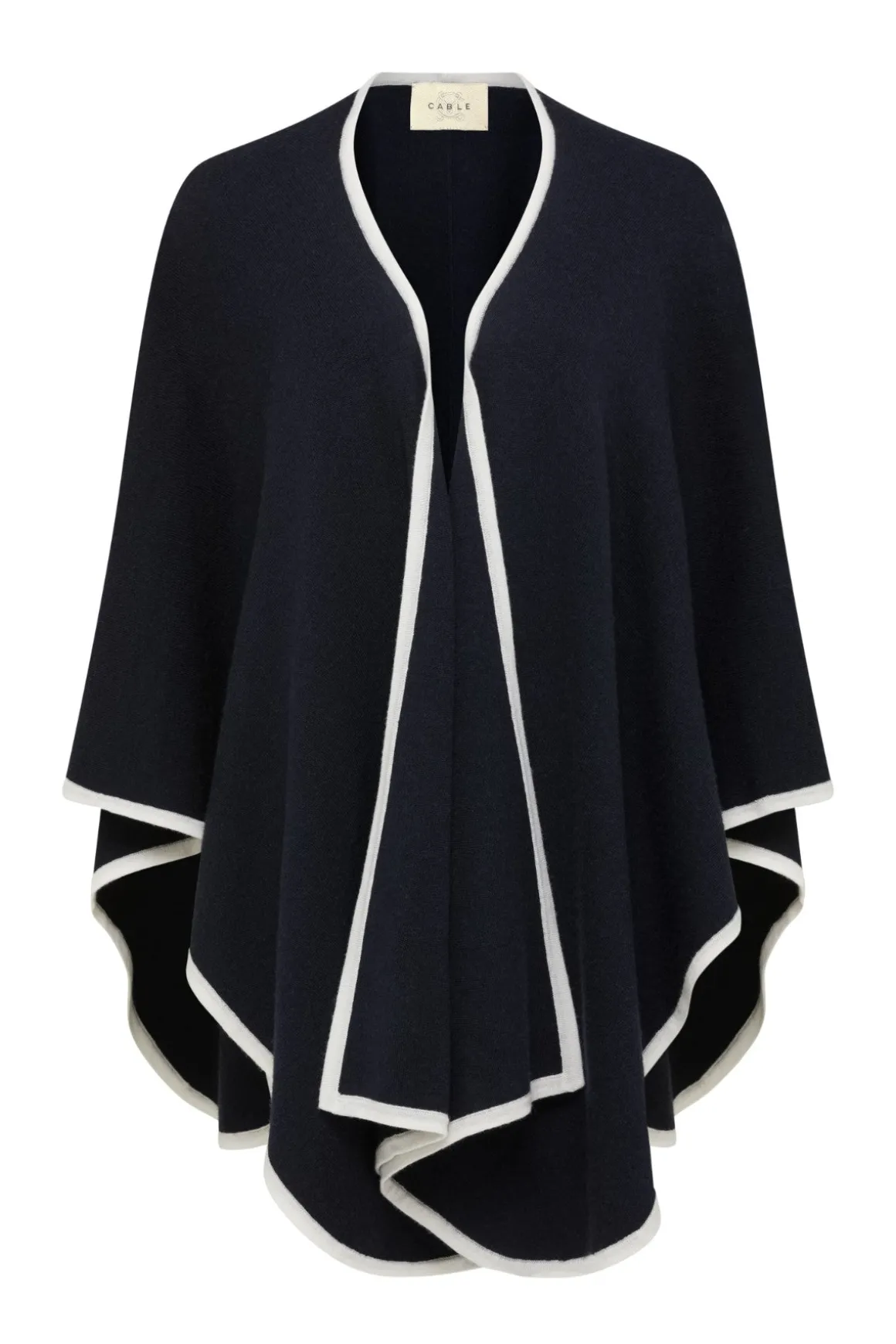 The Glenelg Merino Cape - Midnight Navy