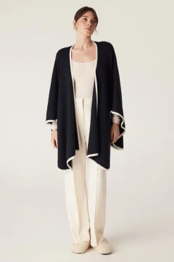 The Glenelg Merino Cape - Midnight Navy