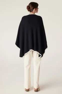 The Glenelg Merino Cape - Midnight Navy
