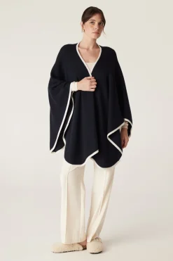 The Glenelg Merino Cape - Midnight Navy