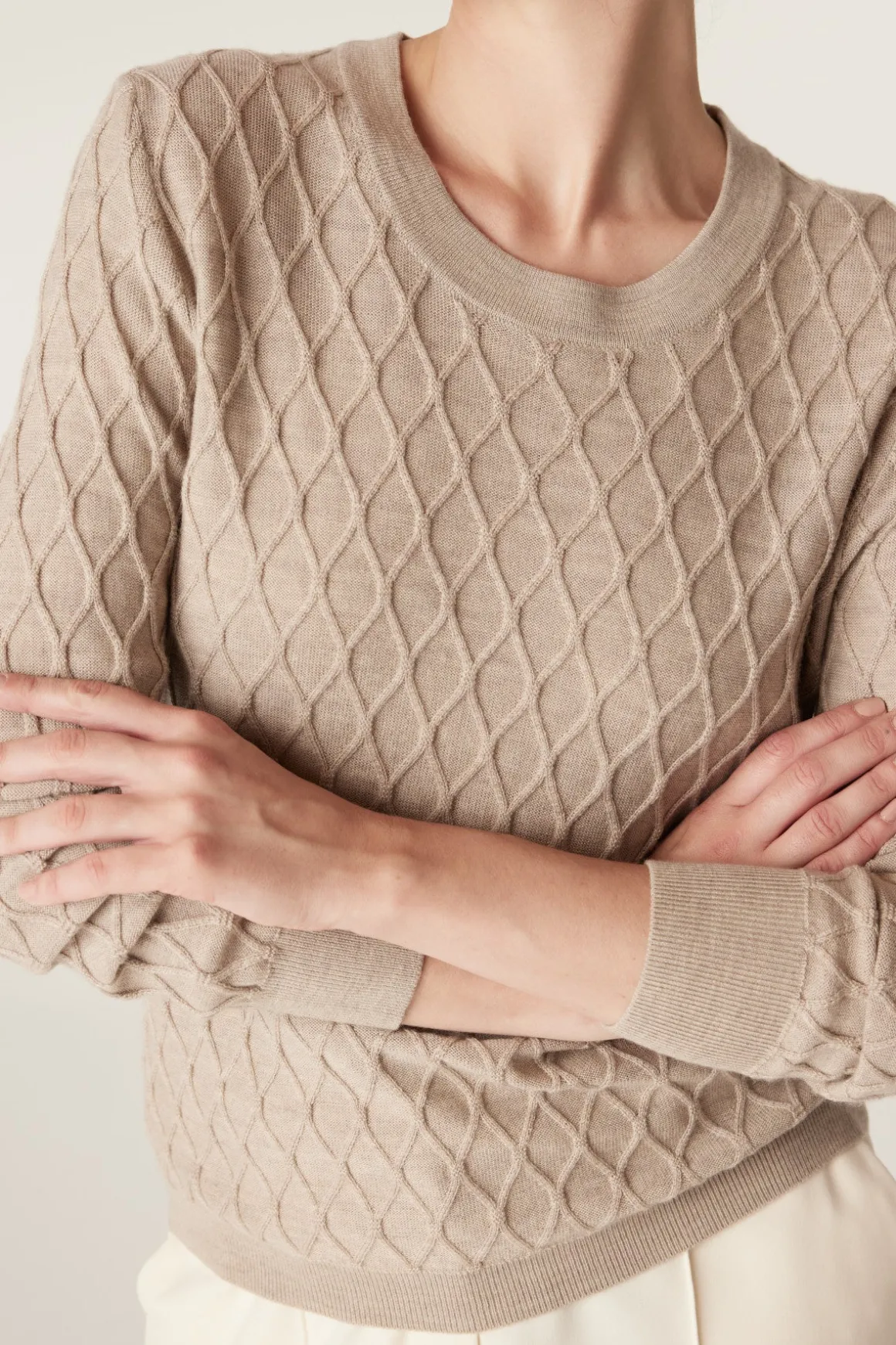The Hampden Merino Jumper - Pebble