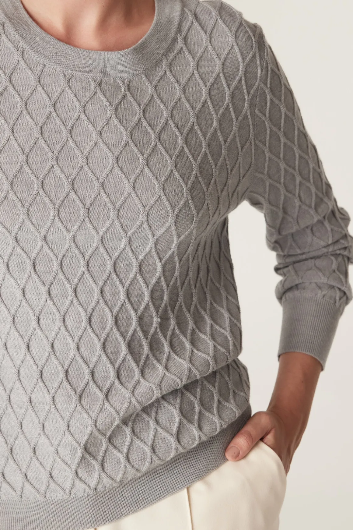 The Hampden Merino Jumper - Grey Marle
