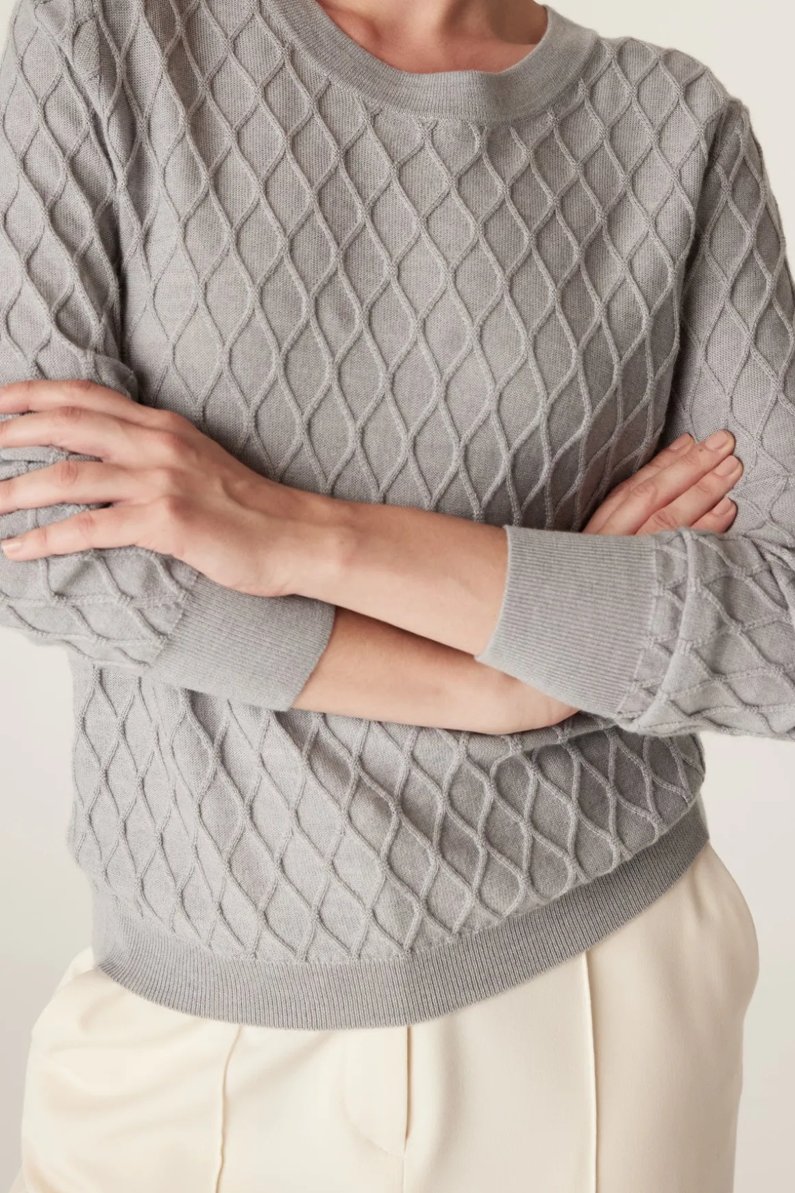 The Hampden Merino Jumper - Grey Marle