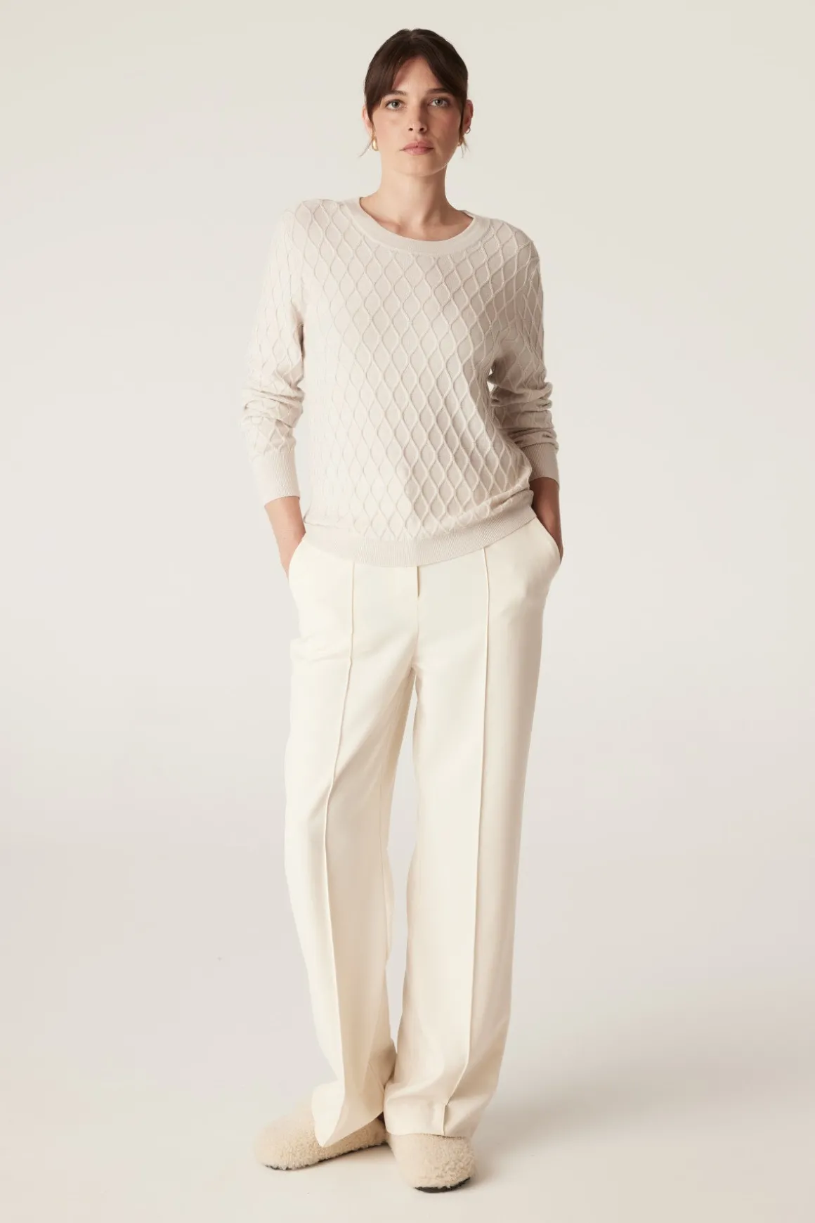 The Hampden Merino Jumper - Antique White