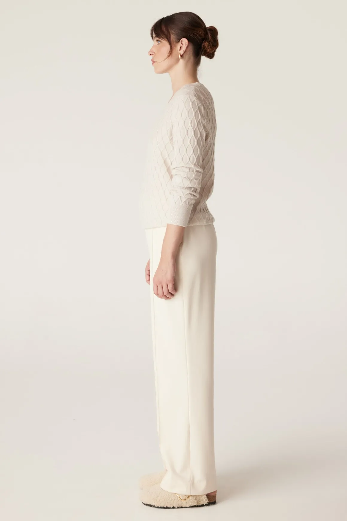 The Hampden Merino Jumper - Antique White