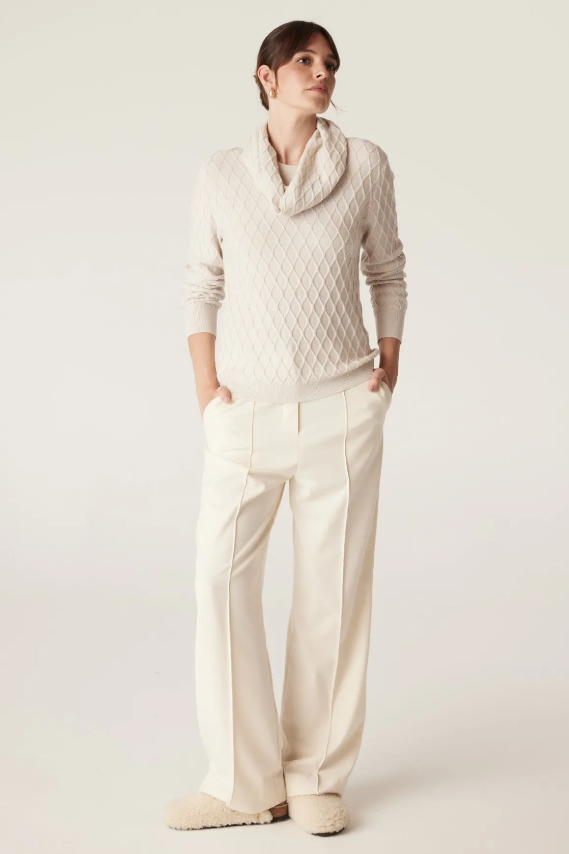 The Hampden Merino Snood - Antique White