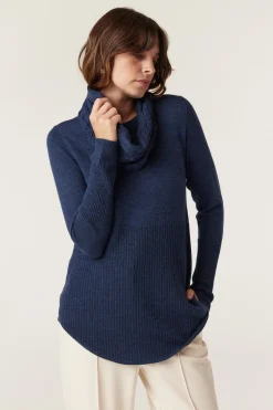 The Hampden Merino Snood - Denim Blue