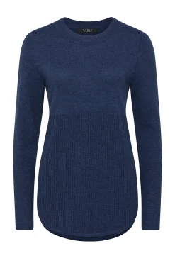 The Highlands Merino Jumper - Denim Blue
