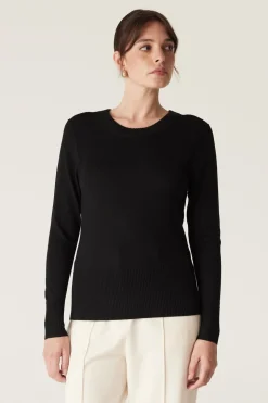 The Midlands Merino Jumper - Black