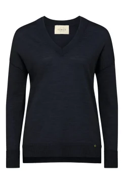 The Saxon Fine Merino Jumper - Midnight Navy