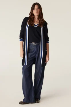Tribeca Merino Cardigan - Midnight Navy