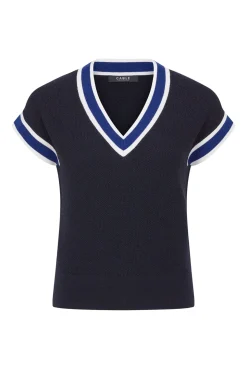 Tribeca Merino Top - Midnight Navy