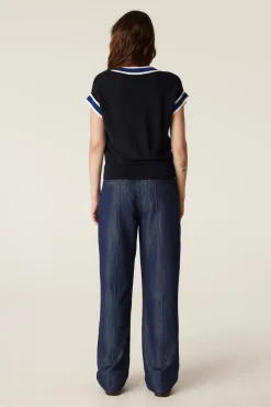 Tribeca Merino Top - Midnight Navy